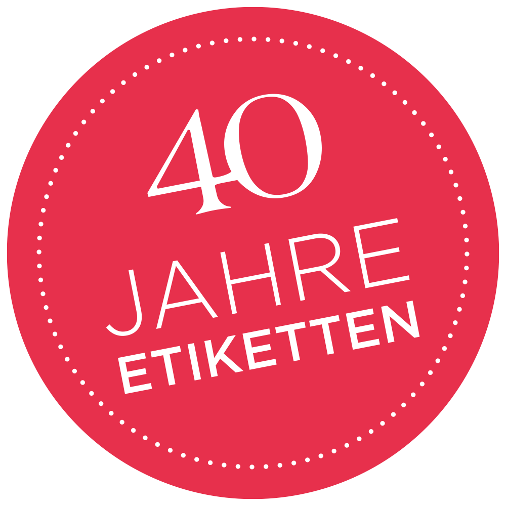 40 Jahre Etiketten
